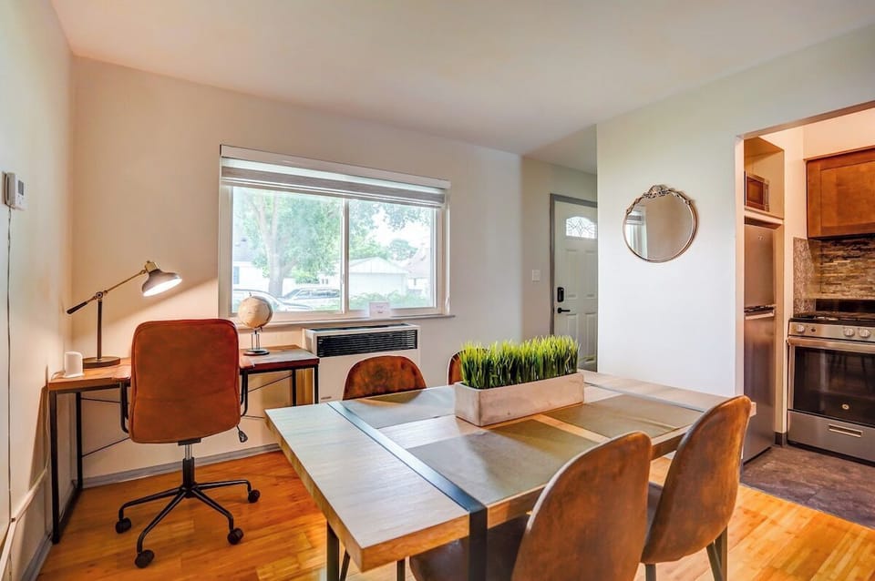 Dining area with seating for four.