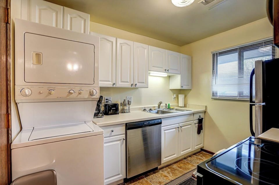 The kitchen is fully stocked with all you will need to cook a meal.