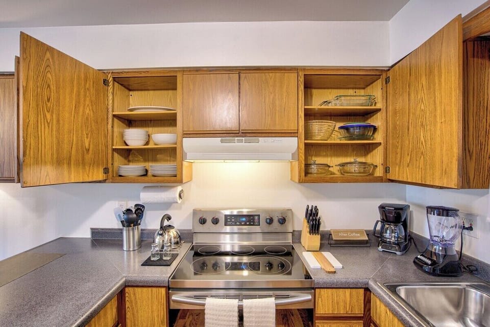 Prepare delicious meals with ease in our open kitchen