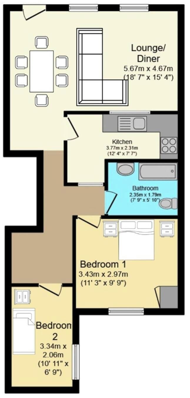 House | 2 bedrooms