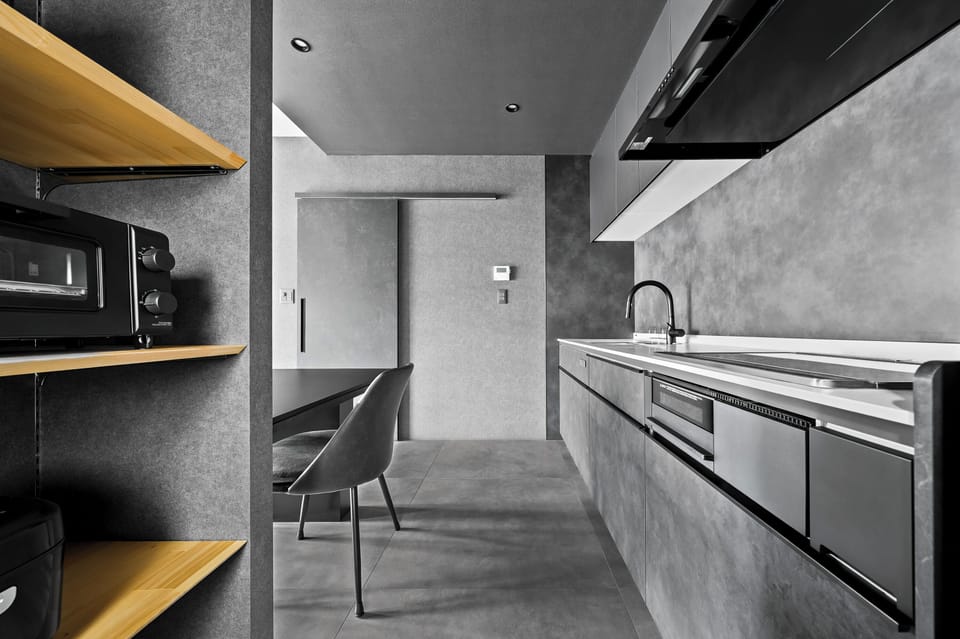 Apartment | Private kitchen | Fridge, microwave, stovetop, dishwasher