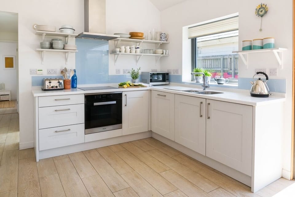 Kitchen at An Mordros beach house Gwithian Cornwall