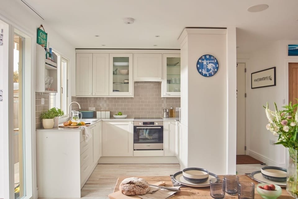 Kitchen interior at 50 Gwithian Towans with Forever Cornwall