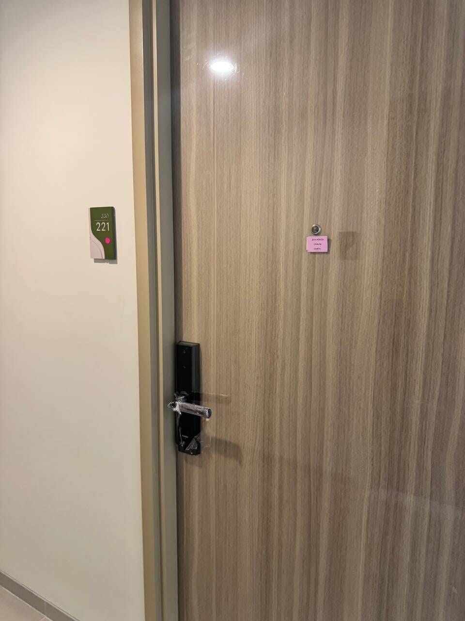 Private entry with modern keyless lock for secure, easy check-in