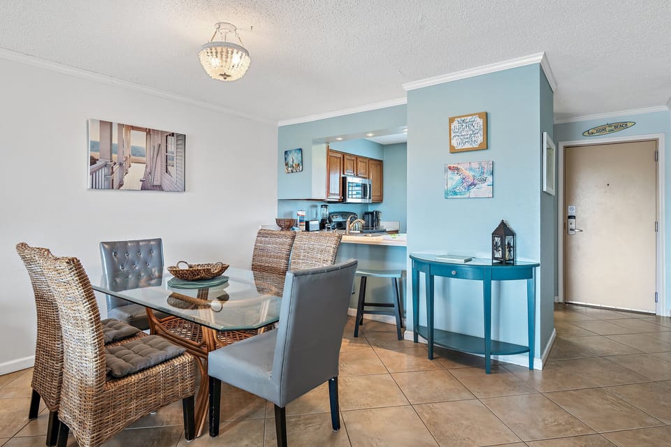 Dine at the table or at the breakfast bar