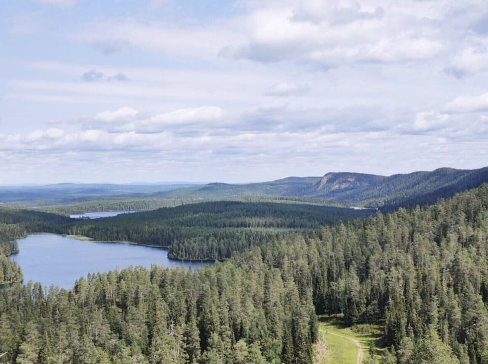 Views over the forests, lakes and fells of the surrounding Ruka landscape.