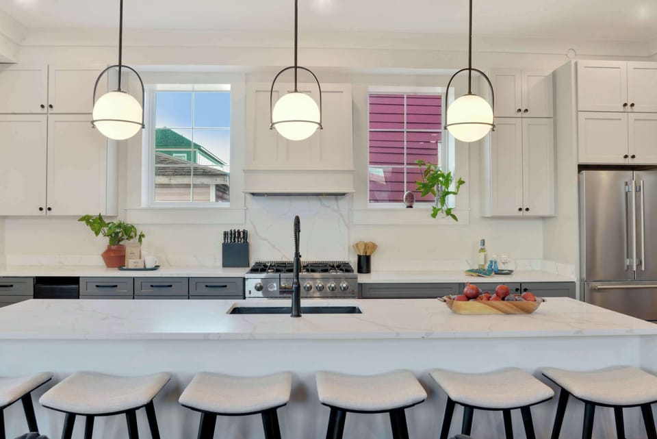 Chef's Kitchen | First Floor | Gas Stove | Fully Equipped | Bar Seating 