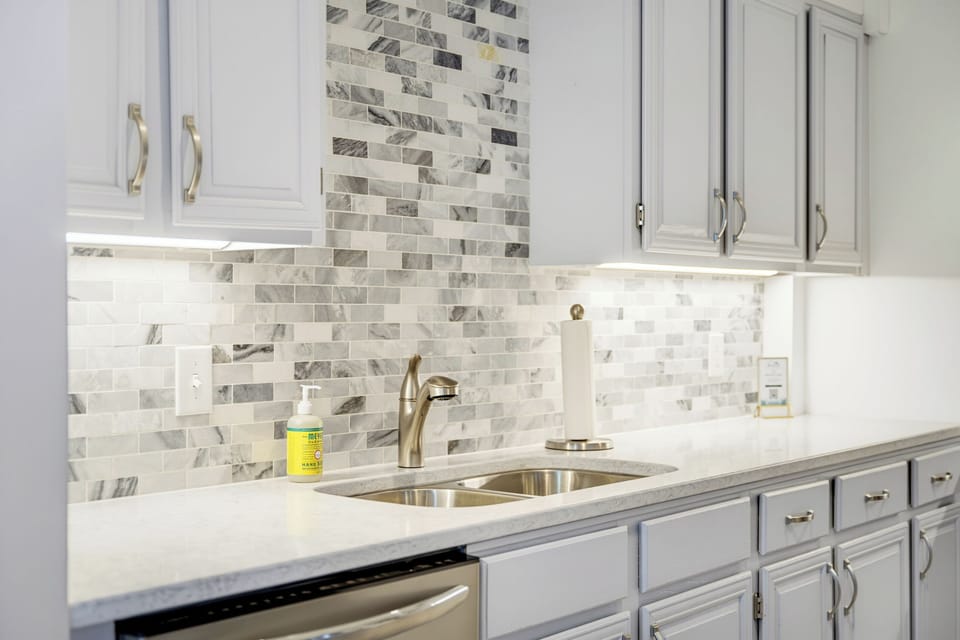 We provide the everyday essentials, too: dish and hand soap, dishwasher detergent, paper towels, and other kitchen basics.