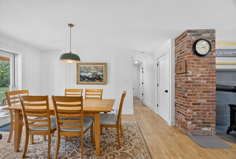 The open concept kitchen and dining area is perfect for large groups