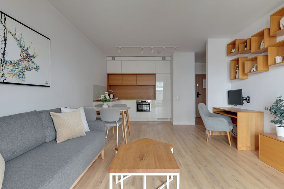 Comfort Apartment, Balcony, City View | Living area | 40-inch flat-screen TV with cable channels, Netflix, Hulu