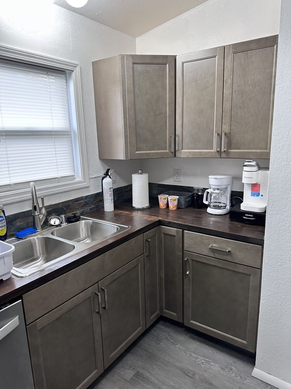 Kitchen counters with amenities