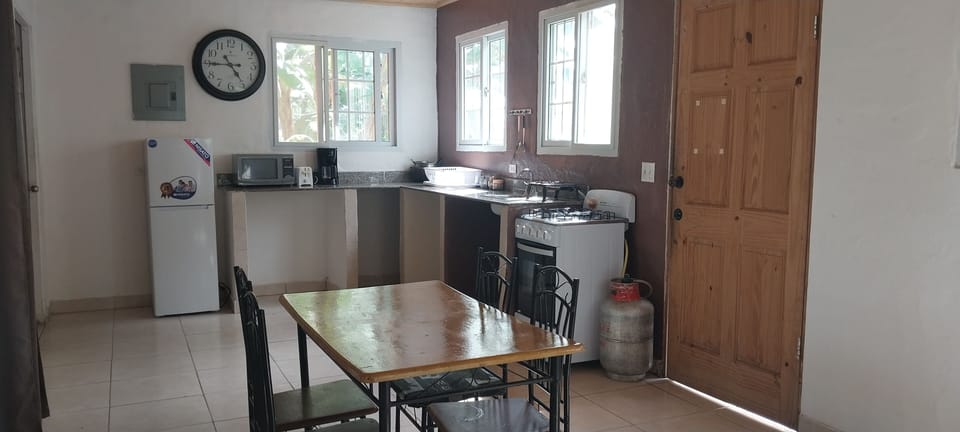 Family House, Garden View | Private kitchen | Coffee/tea maker, full-size fridge, microwave, oven