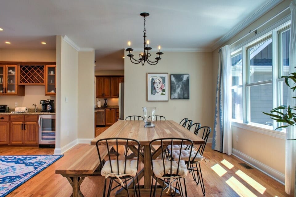 Have meals around the big dining table