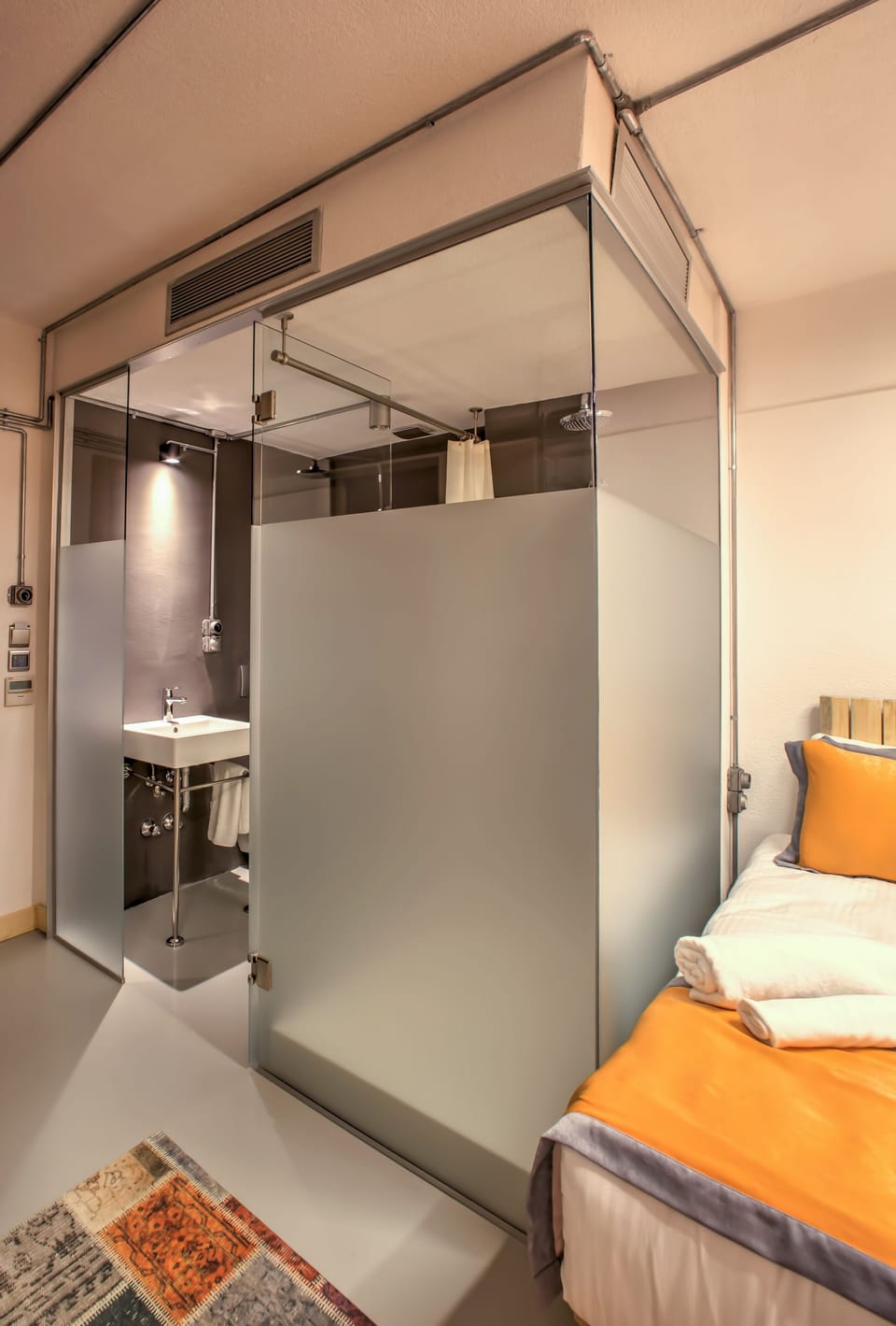 Shower, free toiletries, hair dryer, slippers