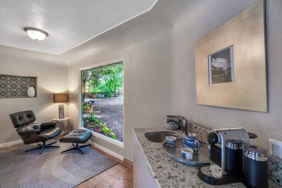 Wake up to a cup of coffee in your cozy coffee bar with all the essentials.