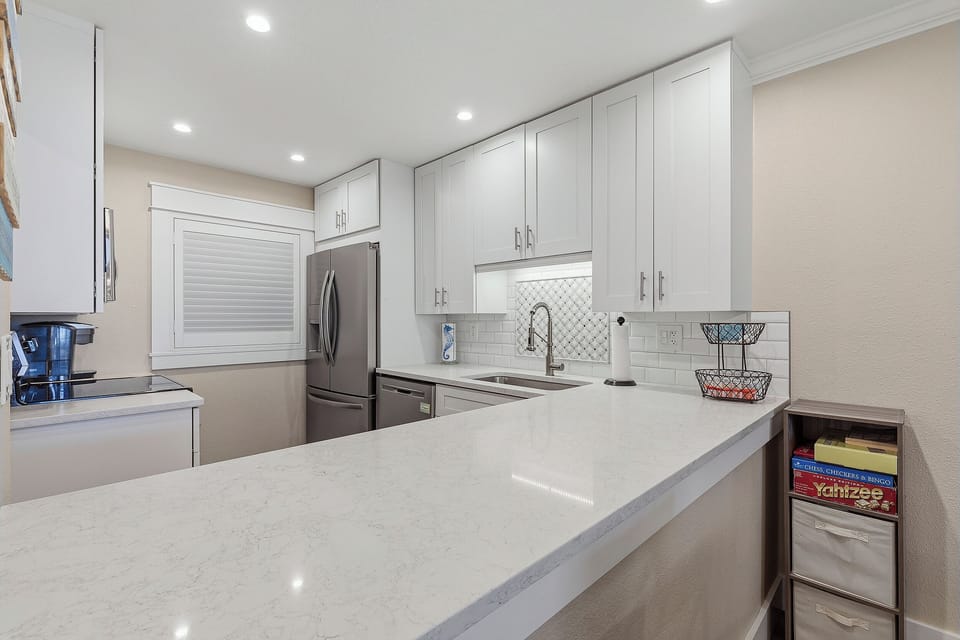 Full kitchen with modern appliances