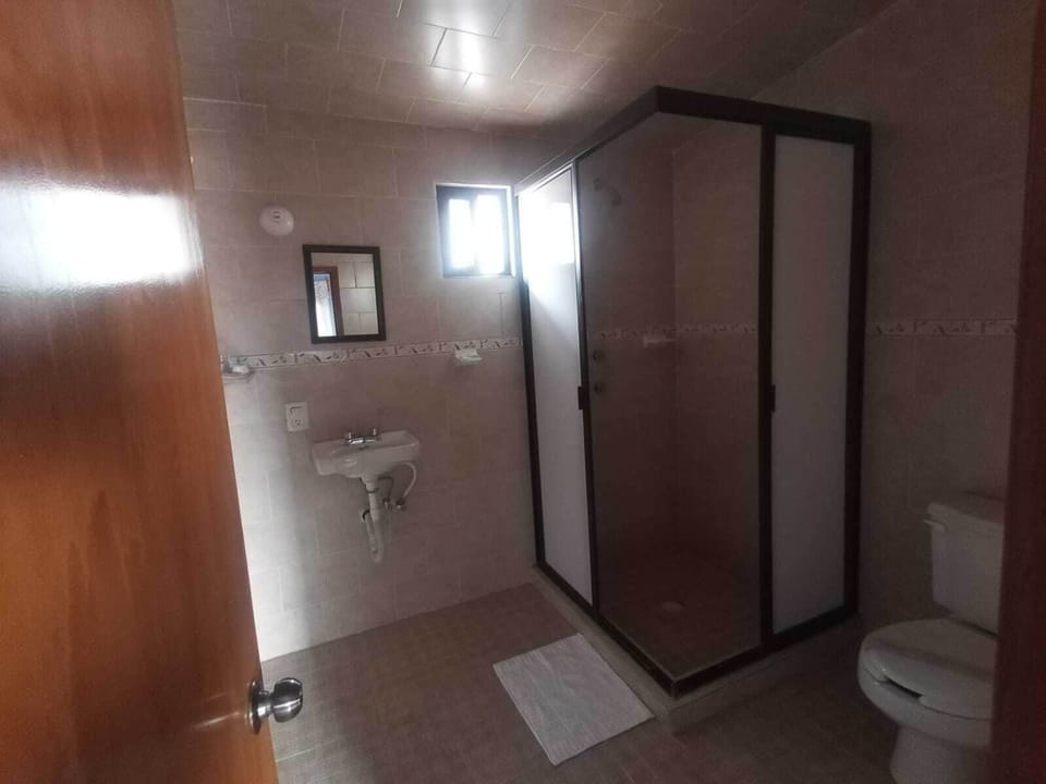 Towels, soap, shampoo, toilet paper