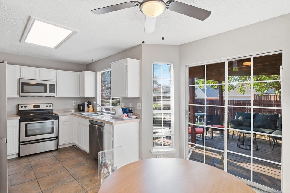 House, Patio | Private kitchen
