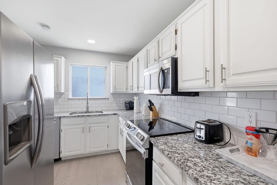 Spacious kitchen with island