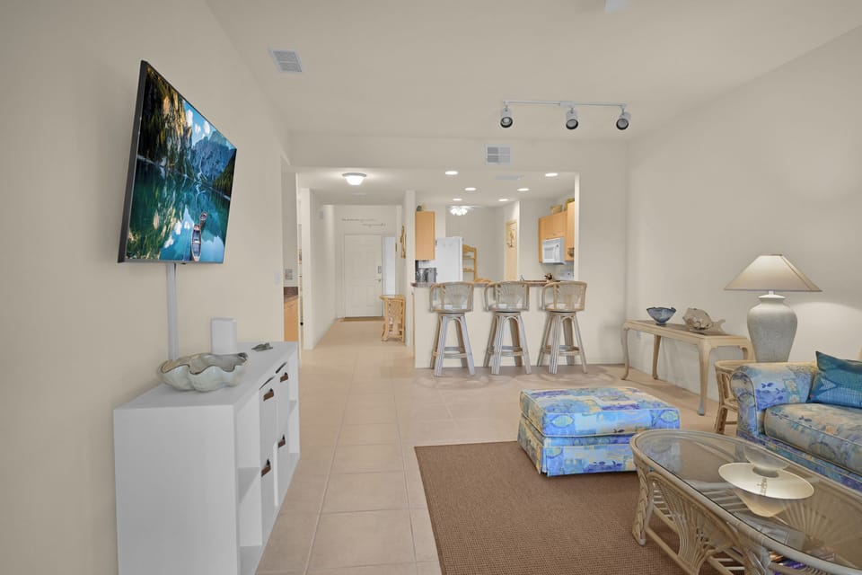 Open Living Room and Breakfast Bar