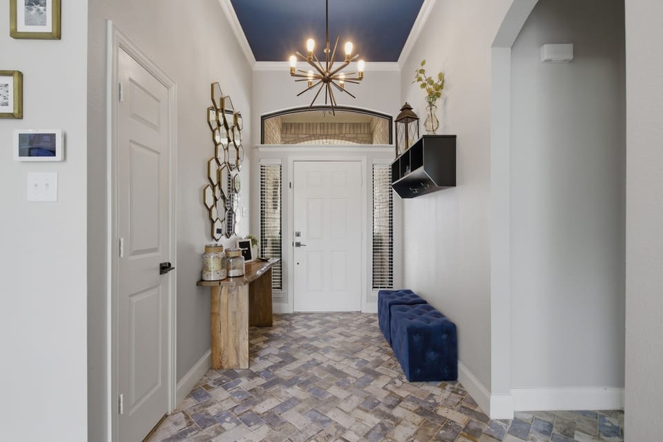 Welcome to your single-story home in The Colony, just minutes from Grandscape, Stonebriar Country Club, and Lake Lewisville. Smart Lock keyless entry and a bright entryway greet you on arrival.