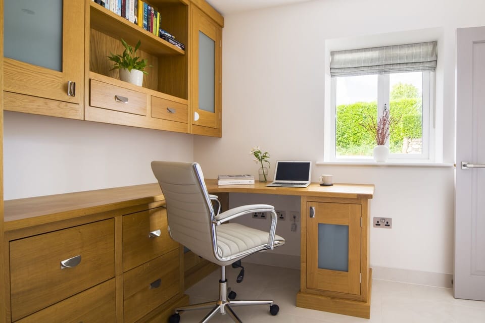 Study and workspace at Bryher Garden Mousehole Cornwall