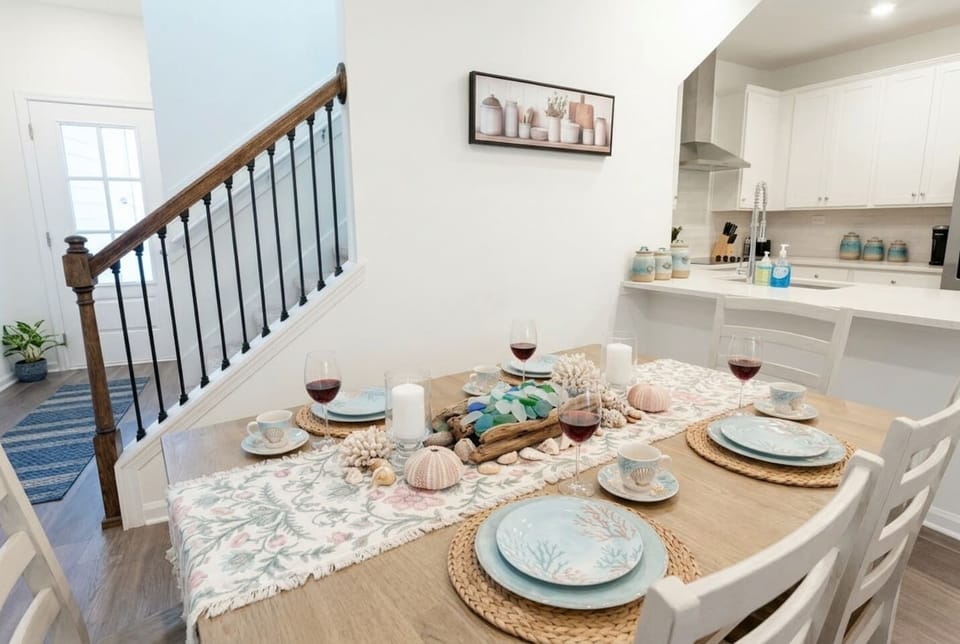 Gather around the beautifully styled dining table for family meals, game nights, or sunset dinners — every seat feels like a special occasion.