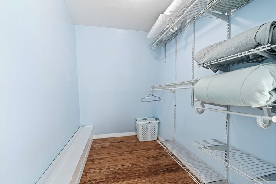 Master bedroom walk in closet