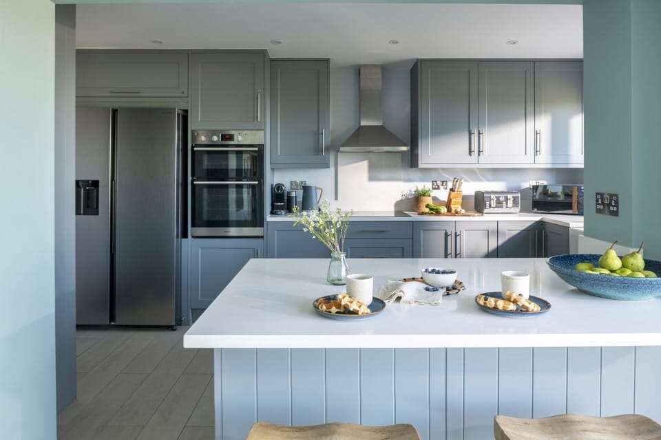 Kitchen at Fourburrows holiday home in Mawgan Porth Cornwall