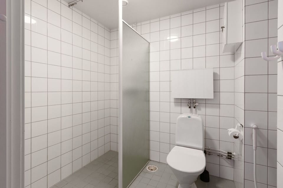 Downstairs bathroom with shower