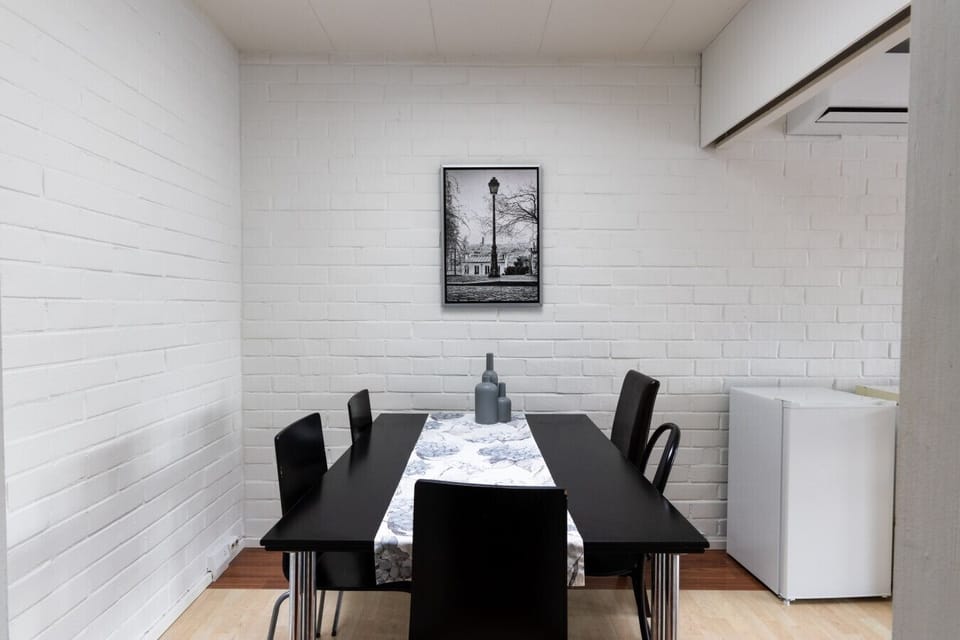 Dining table for five.