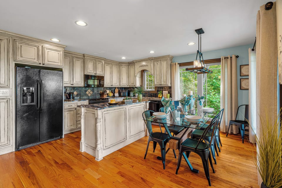 Kitchen area with everything you need for a stay in getaway!