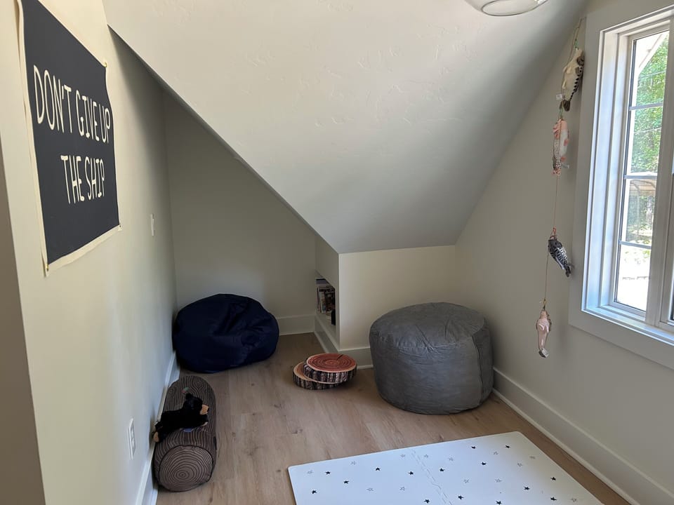 Combination Children's Reading Nook/Yoga Space  