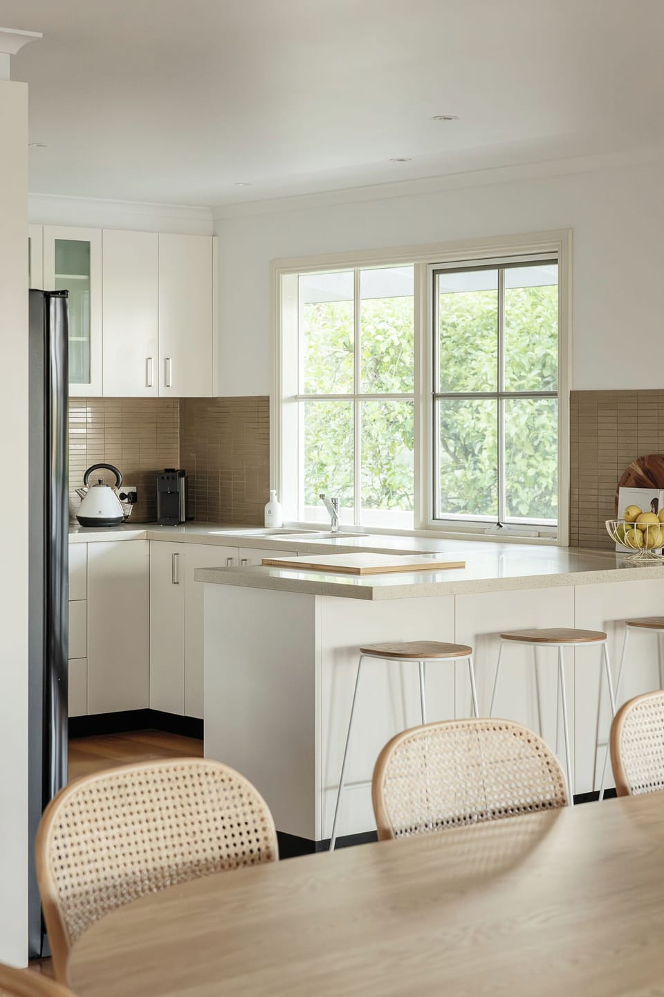 Kitchen with lemon grove views