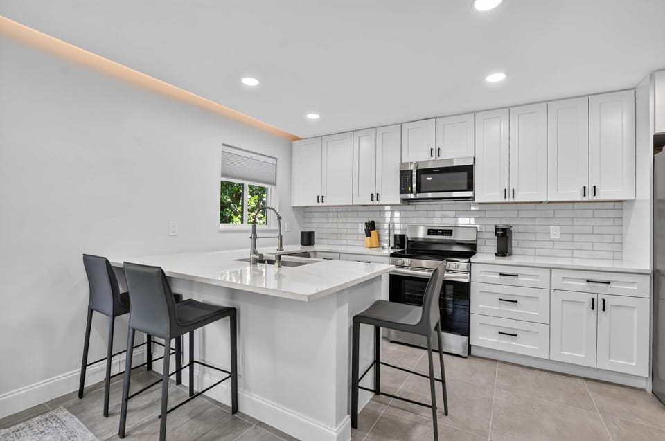 Pull up a seat and enjoy a meal at the kitchen counter