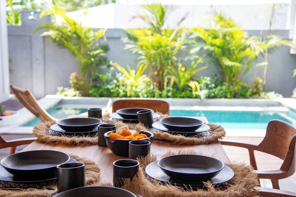 Our new villa dining room is fully equipped with everything you need for memorable meals.