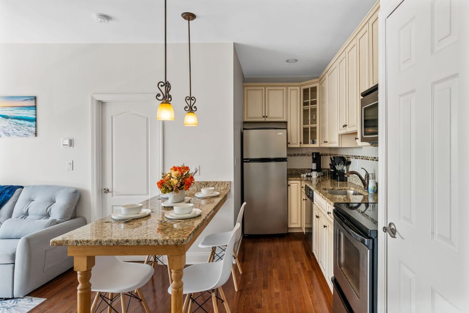 Stock the refrigerator and prepare your favorite meals whenever you feel like staying in.