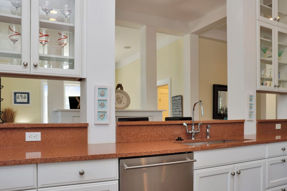 Kitchen with View into Sitting Area