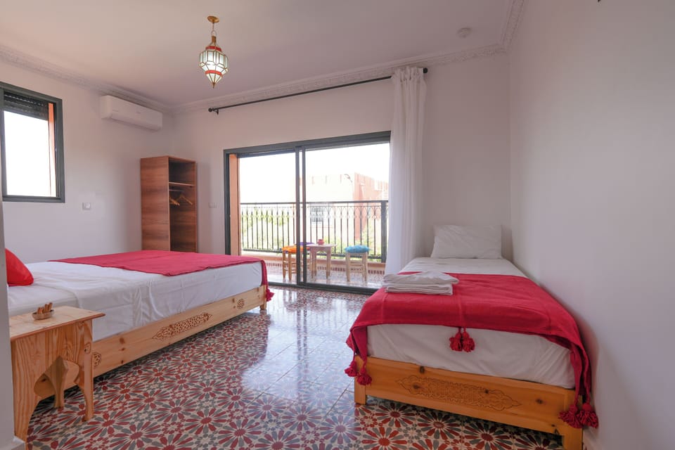 Triple Room, Balcony, Pool View | Laptop workspace, blackout drapes, soundproofing, WiFi (free)