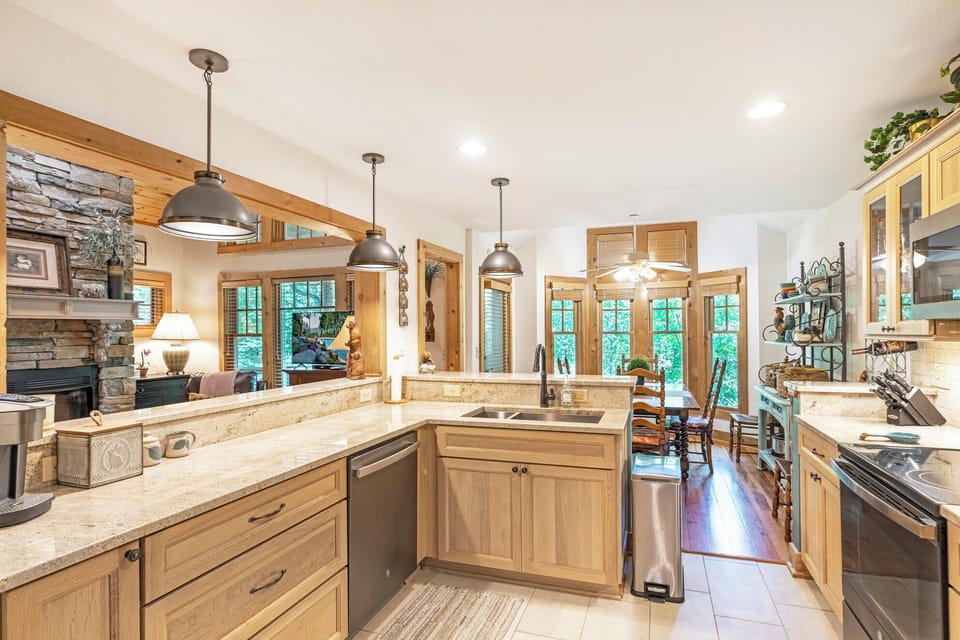 Kitchen---Dining and Living Spaces