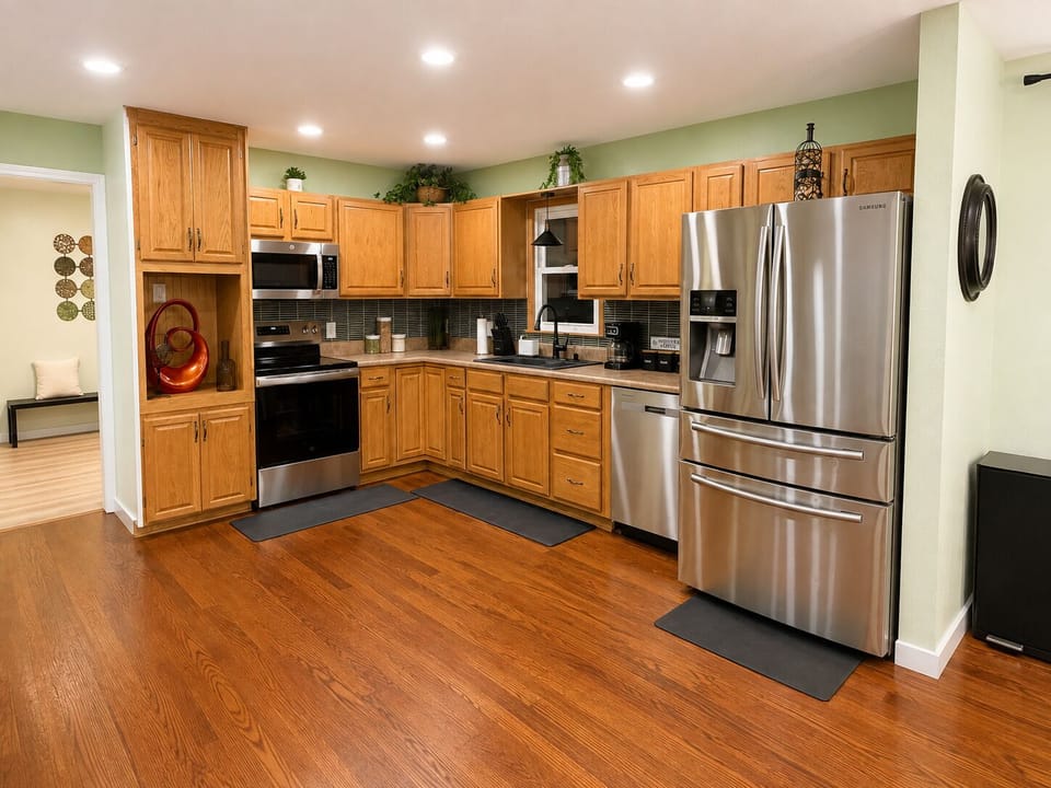 Fully stocked kitchen- on main level