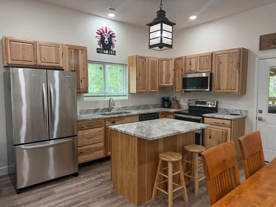 Bright kitchen with clean, polished finishes