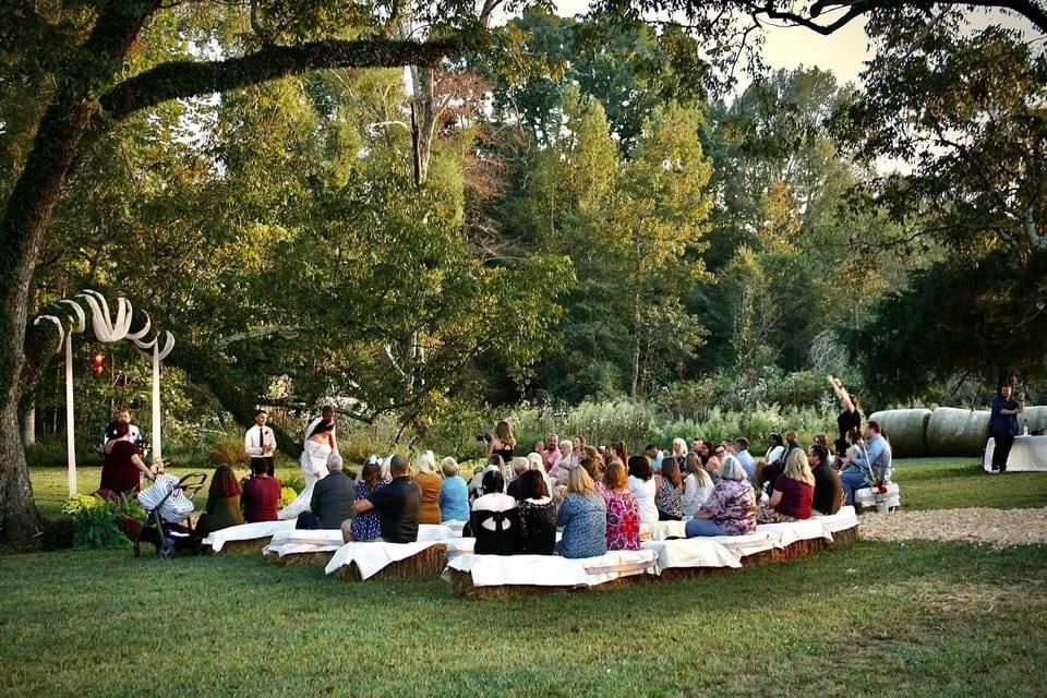 Outdoor banquet area