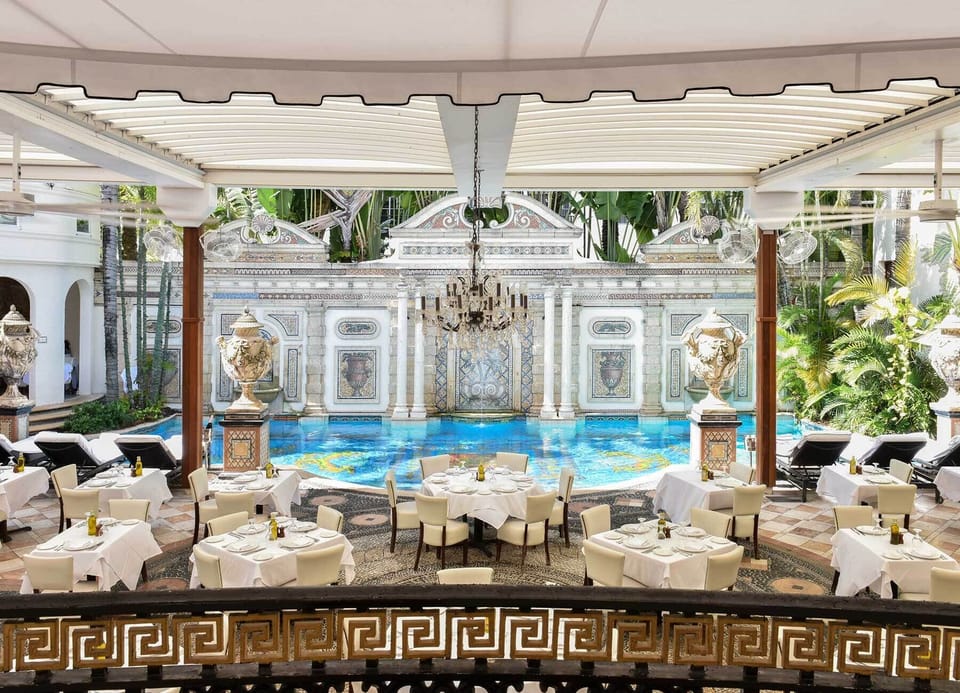 Outdoor banquet area