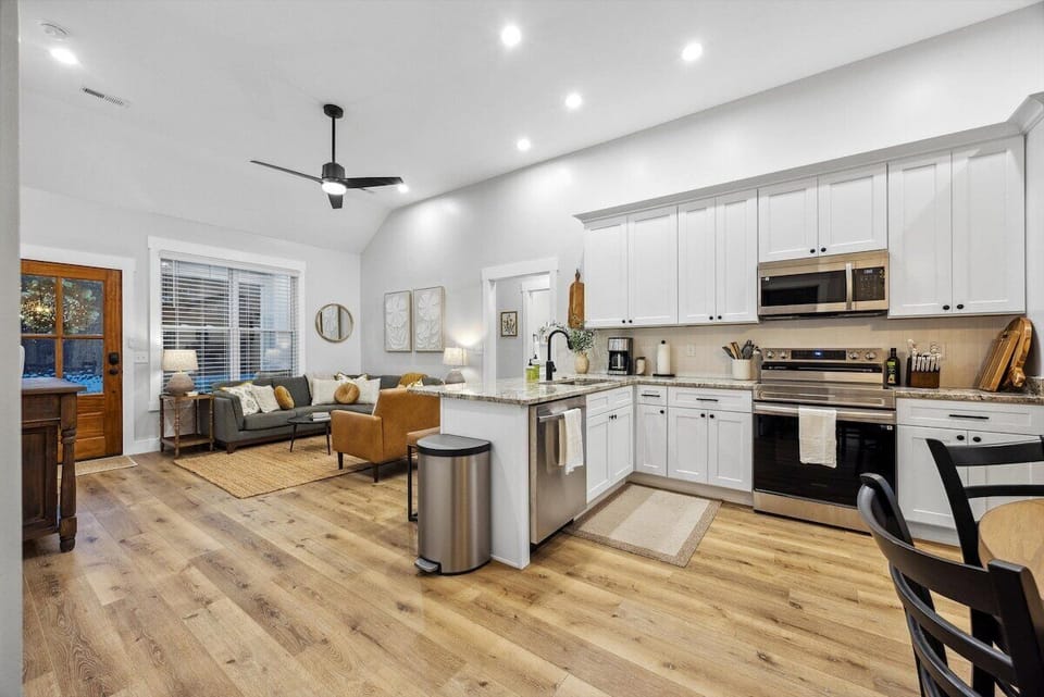 open concept living room and kitchen