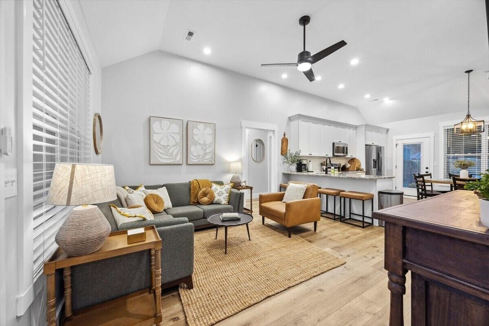 open concept living room and kitchen