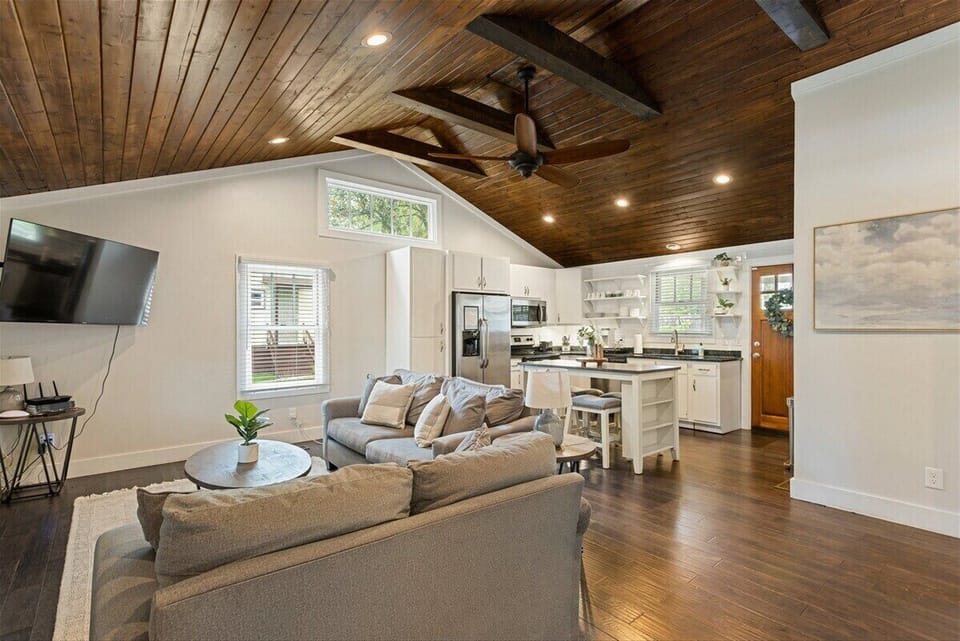 open concept living room and kitchen