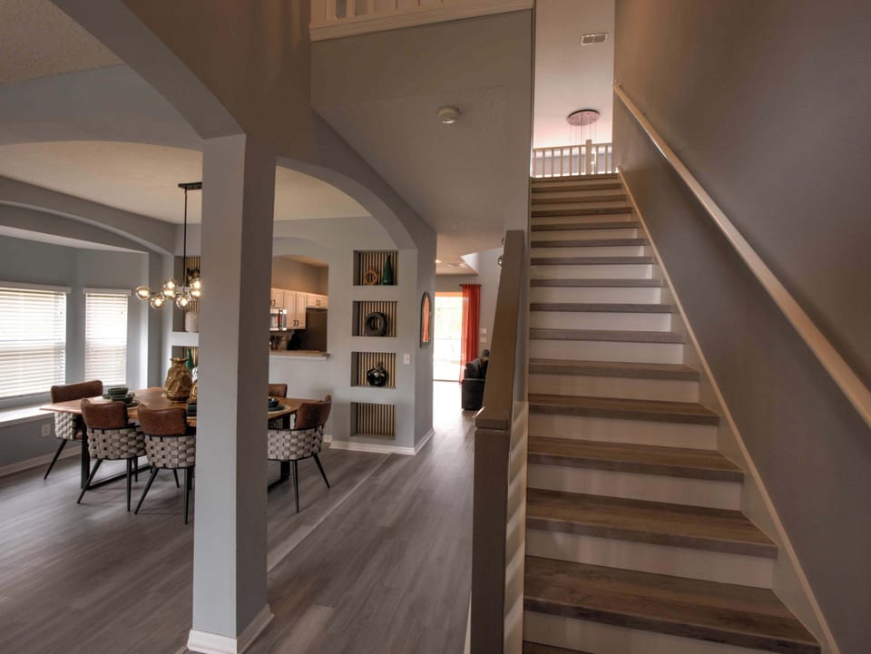 Upstairs, the comfort continues