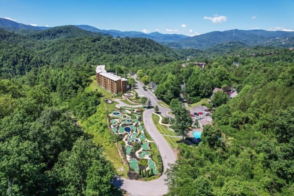 Resort Aerial • Buildings, Mini-Golf & Pool Deck