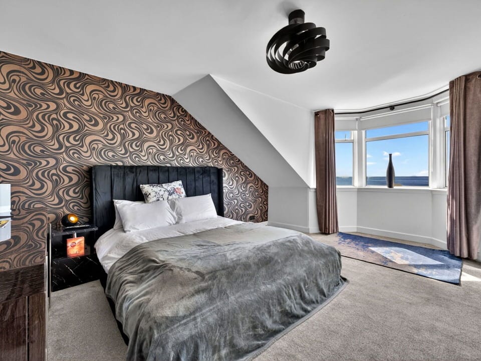 Interior Design, Bedroom, Flooring, Wall, Floor, Bed, Ceiling, Bed Sheet, Bedding, Furniture